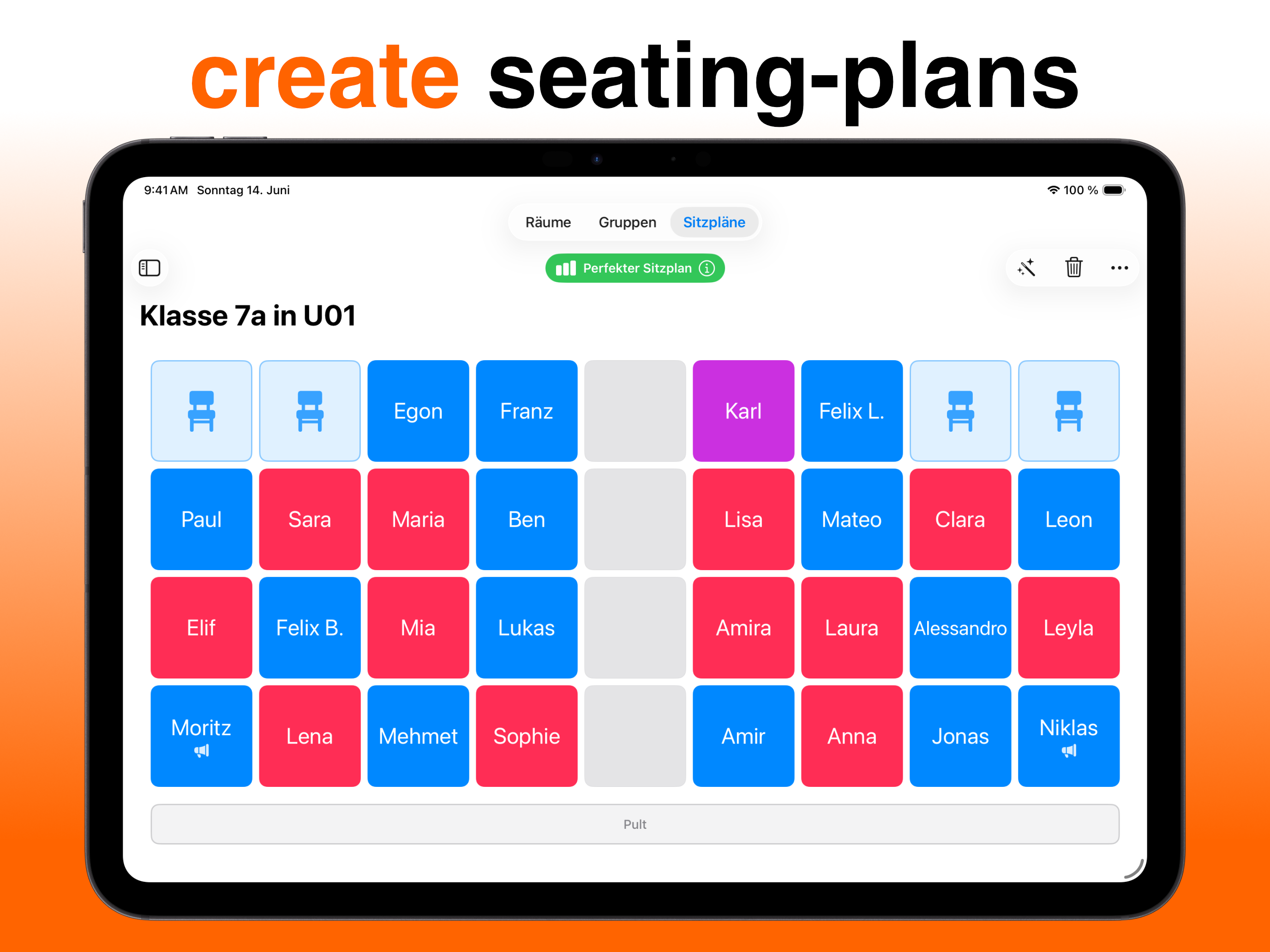 Platzwahl App Preview