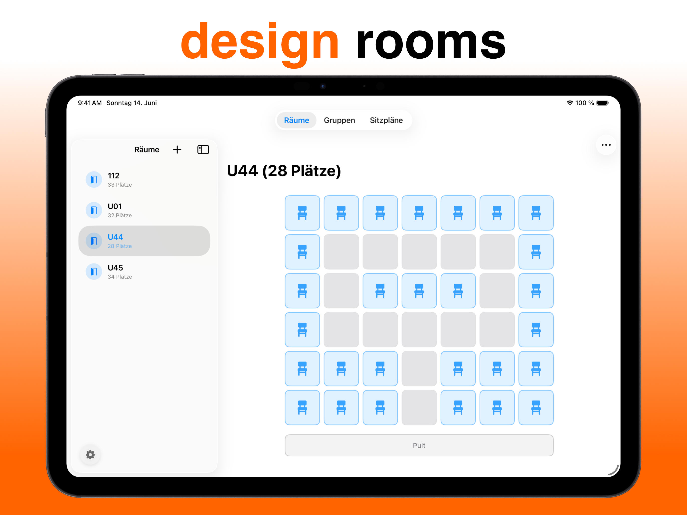 Design rooms — recreate your classroom layout exactly