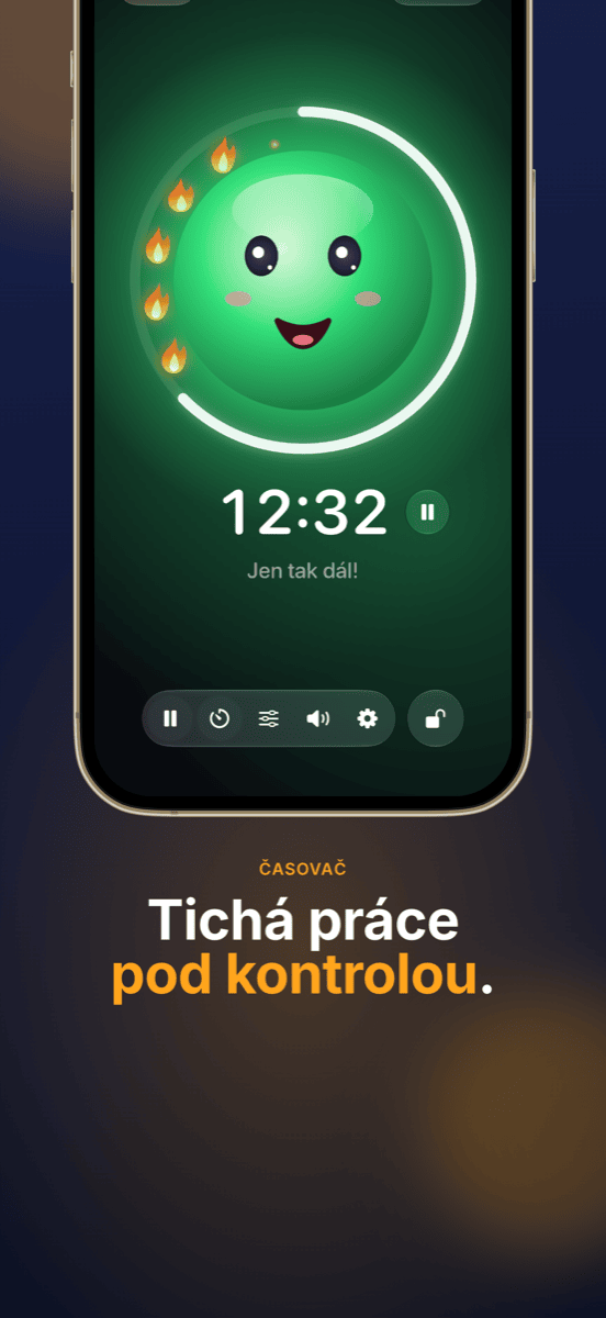 Časovač na očích: kruh kolem maskota