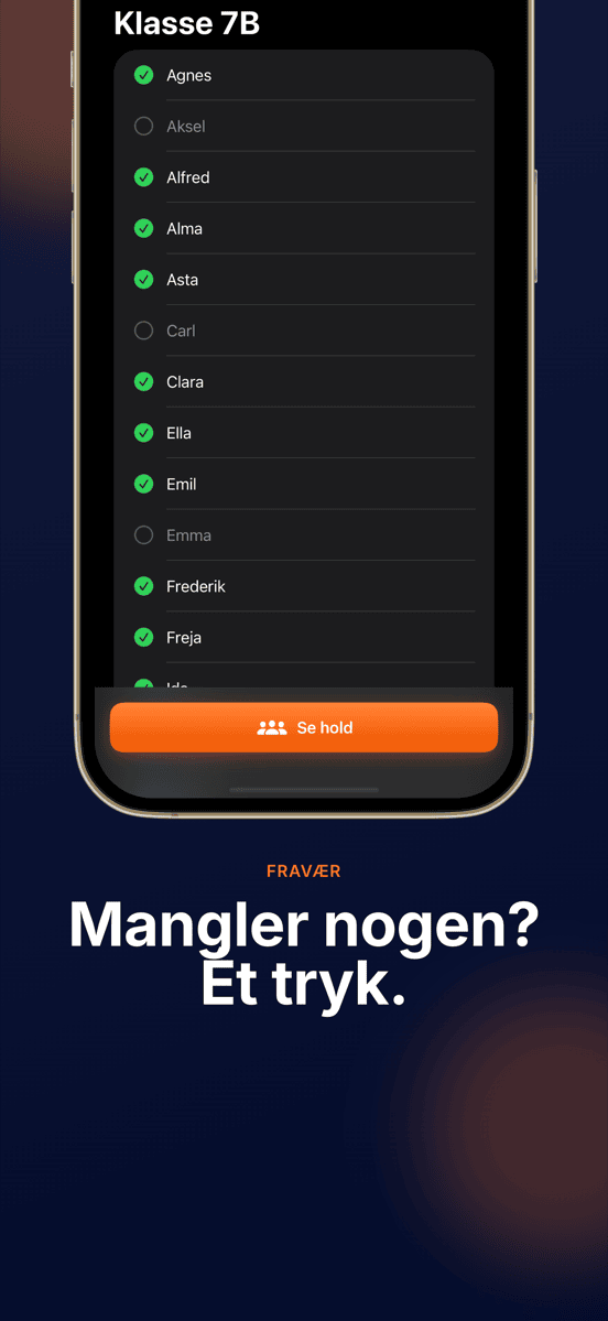 Mangler nogen? Ét tryk.