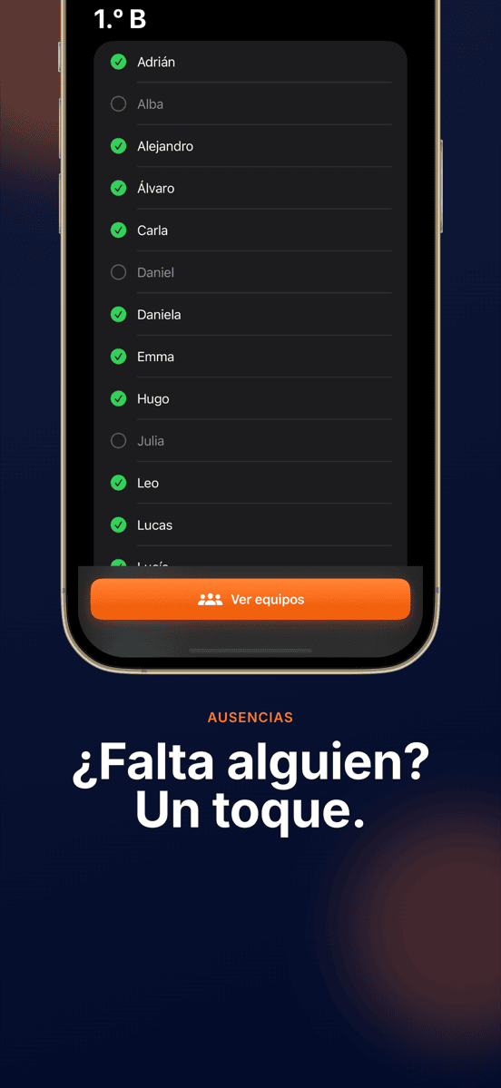 ¿Falta alguien? Un toque.