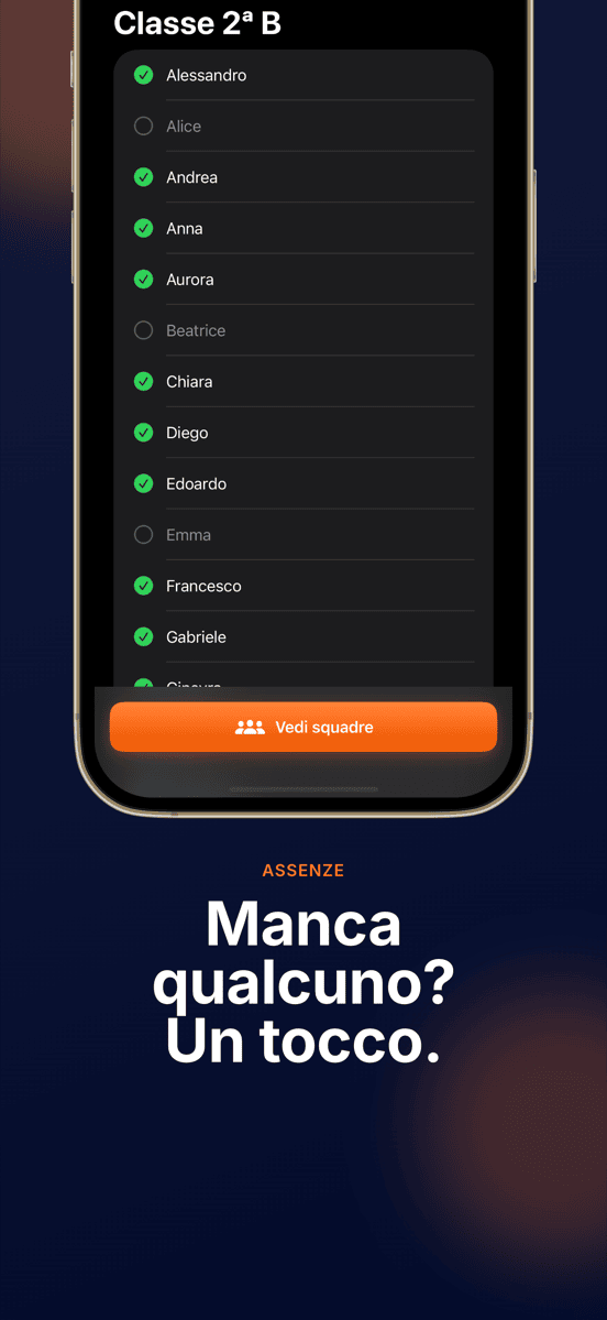 Manca qualcuno? Un tocco.