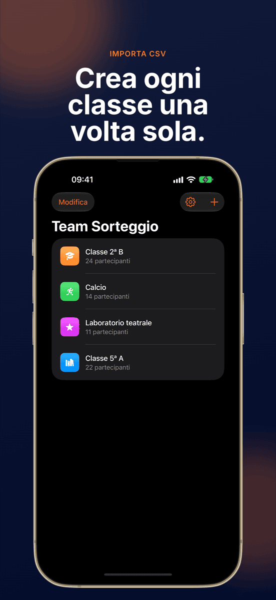 Crea ogni classe una volta sola.