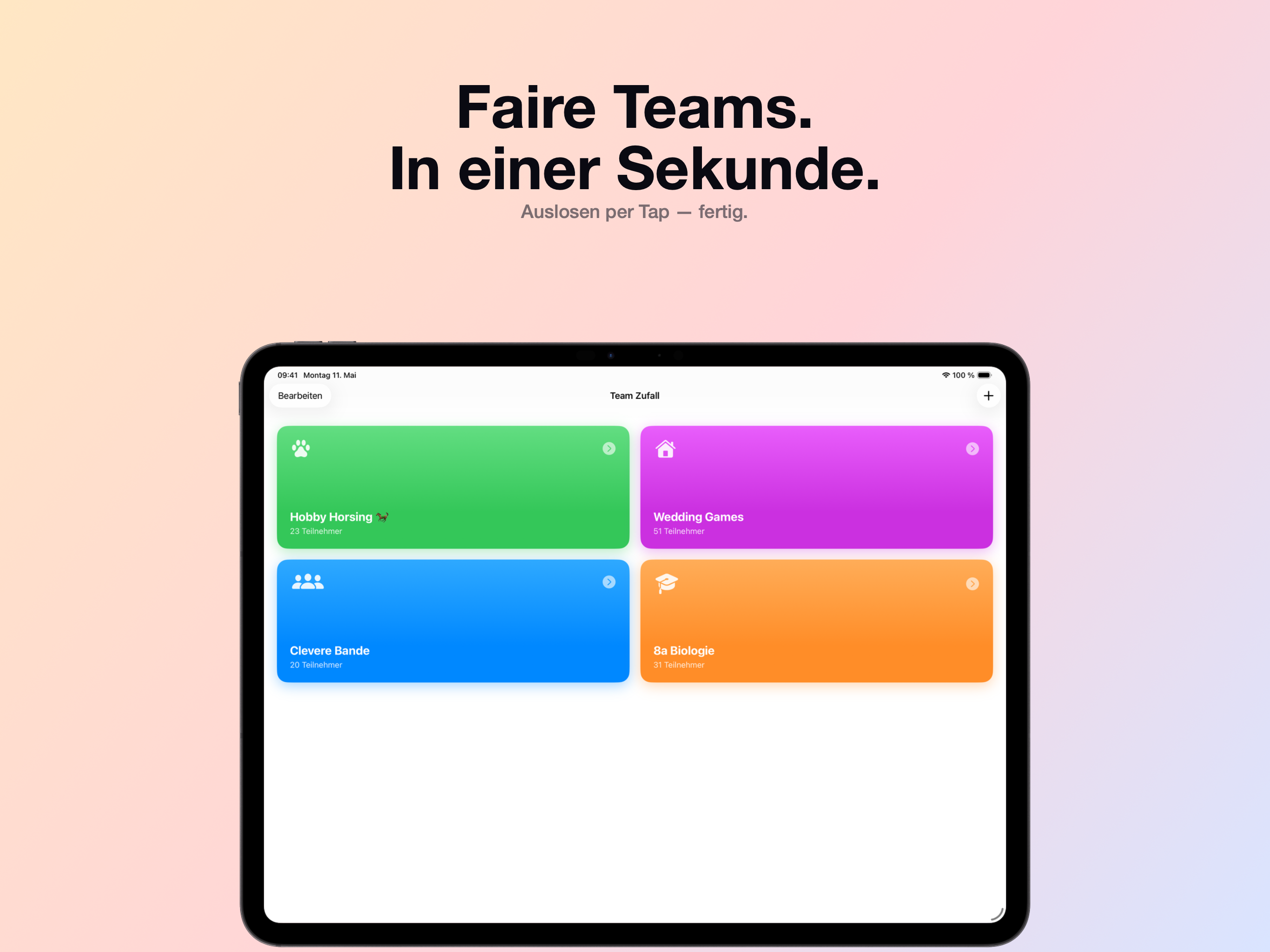 Team Zufall App-Vorschau