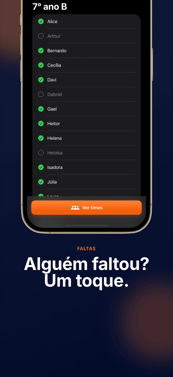Alguém faltou? Um toque.